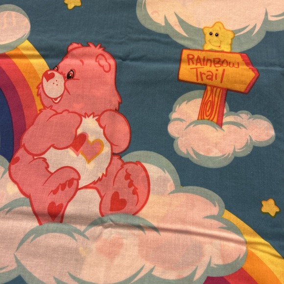 Care Bears Towel Bath Towel 2 Wash Cloths‎ Pillow Case 2004 Vintage - Picture 14 of 16